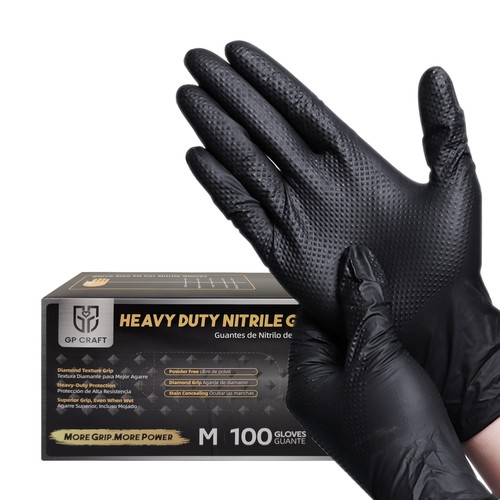Guanti monouso nitrile nero - nitrile,